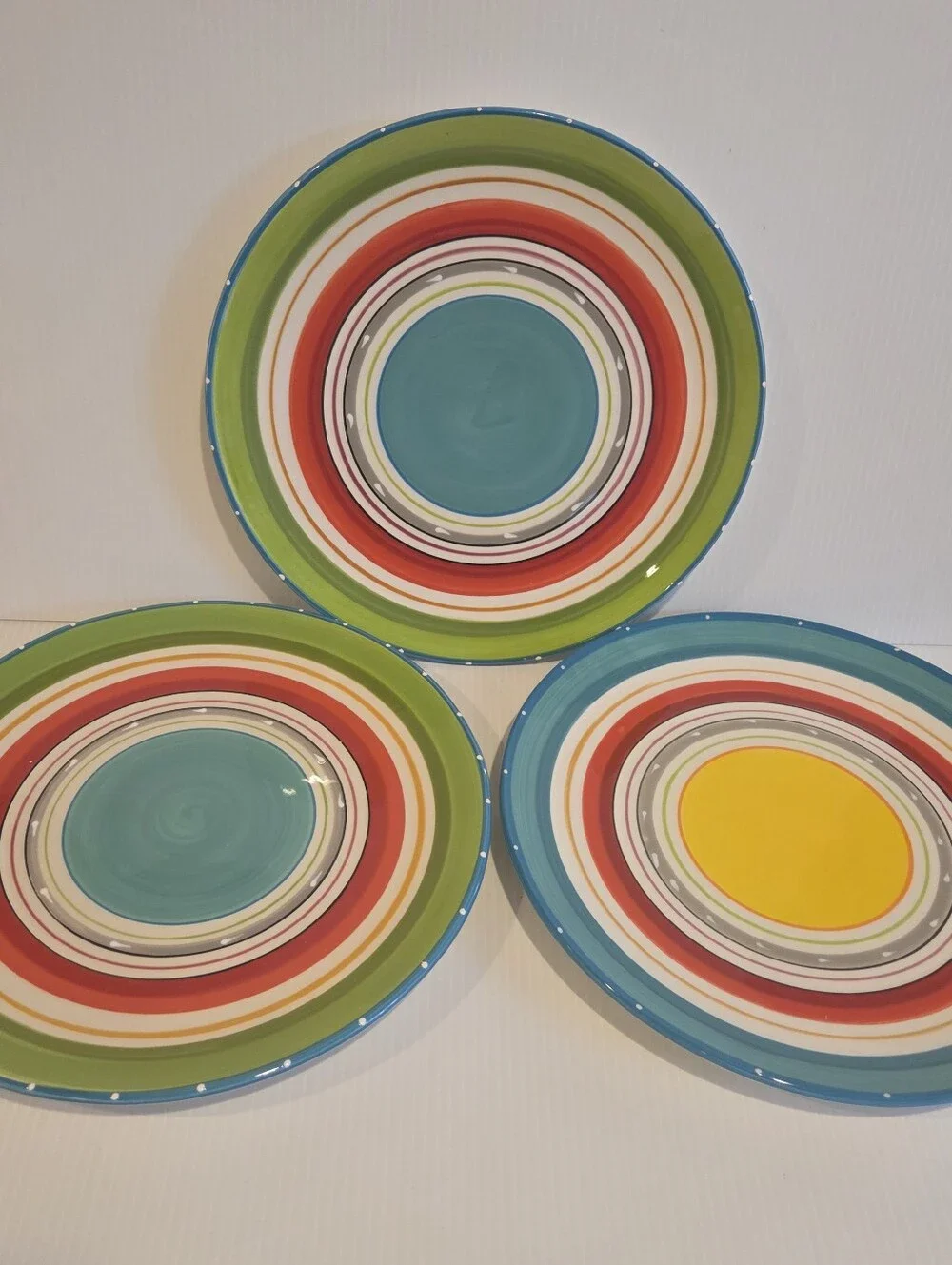 Certified International Nancy Green Mariachi Dinner Plates Fiesta 11.25